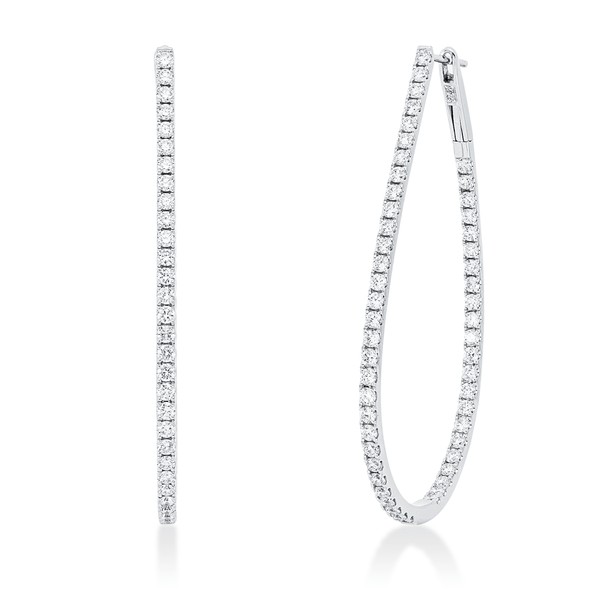 Creolen aus 750 Weißgold 108 Brillanten 2.35ct