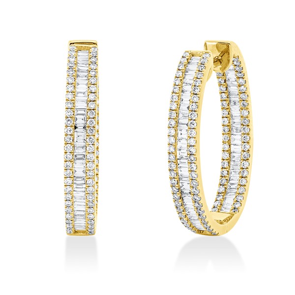 Creolen aus 750 Gelbgold 303 Brillanten 1.75ct