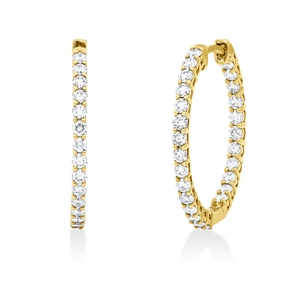 Creolen aus 750 Gold Gelbgold 52 Brillanten 1,13ct TW-SI/PI 22,4x1,8mm