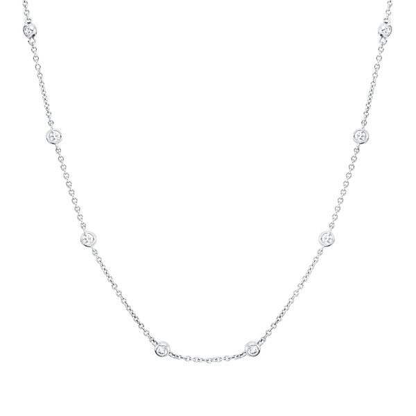 Collier aus 750 Weißgold 18 Brillanten 0.68ct
