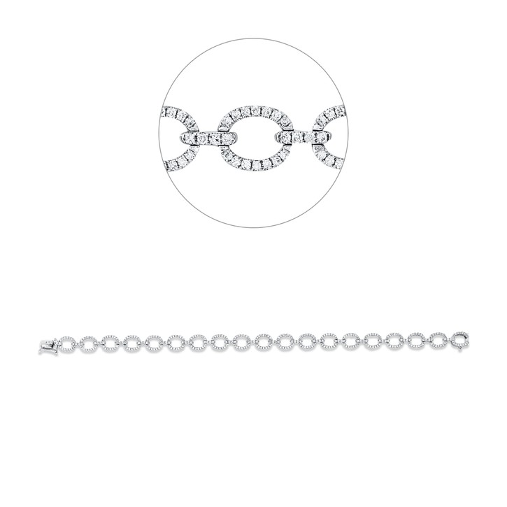 Armband aus 750 Weißgold 342 Brillanten 1.29ct