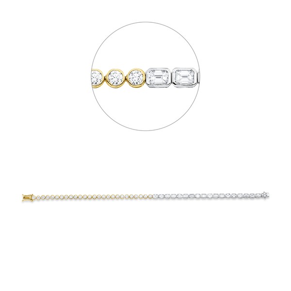 Armband aus 750 Gold gelb weiß 45 Brillanten 4.45ct