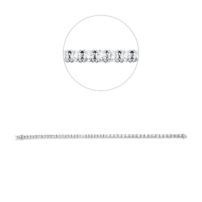 Armband aus 750 Gold Weißgold 50 Diamanten 5,63ct TW-SI B:3mm L:17,5cm 4er-Krappe Armband aus 750 Gold Weißgold 50 Diamanten 5,63ct TW-SI B:3mm L:17,5cm 4er-Krappe