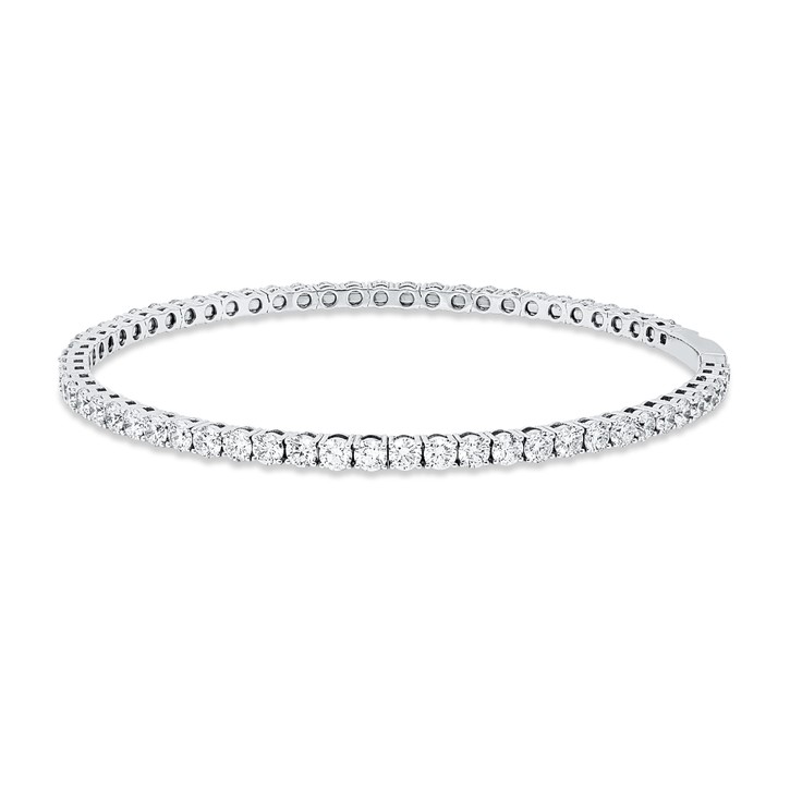 Armreif aus 750 Weißgold 61 Brillanten 4.89ct