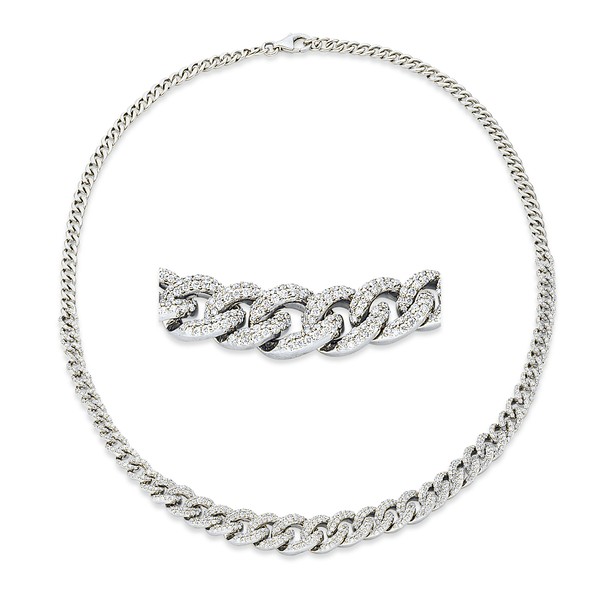 Collier aus 750 Weißgold 762 Brillanten 3.28ct