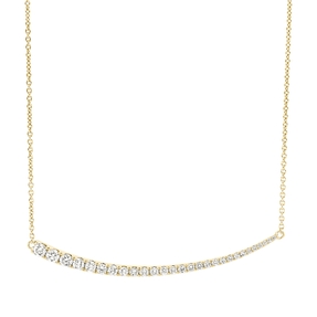 Collier aus 750 Gold Gelbgold 28 Brillanten 0,54ct I-SI L:43,2cm