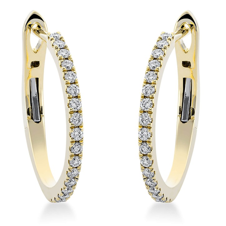 Creolen aus 750 Gelbgold 34 Brillanten 0.26ct