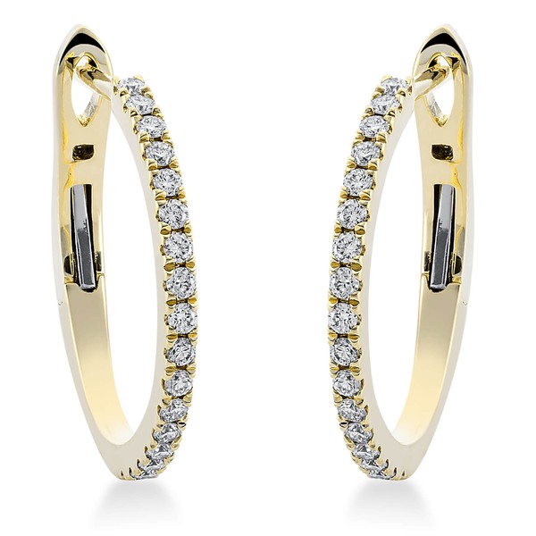 Creolen aus 750 Gelbgold 34 Brillanten 0.26ct