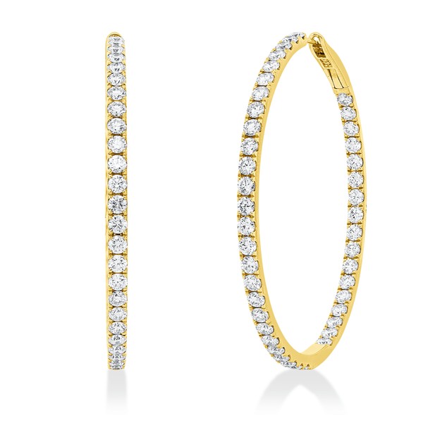 Creolen aus 750 Gelbgold 90 Brillanten 4.14ct