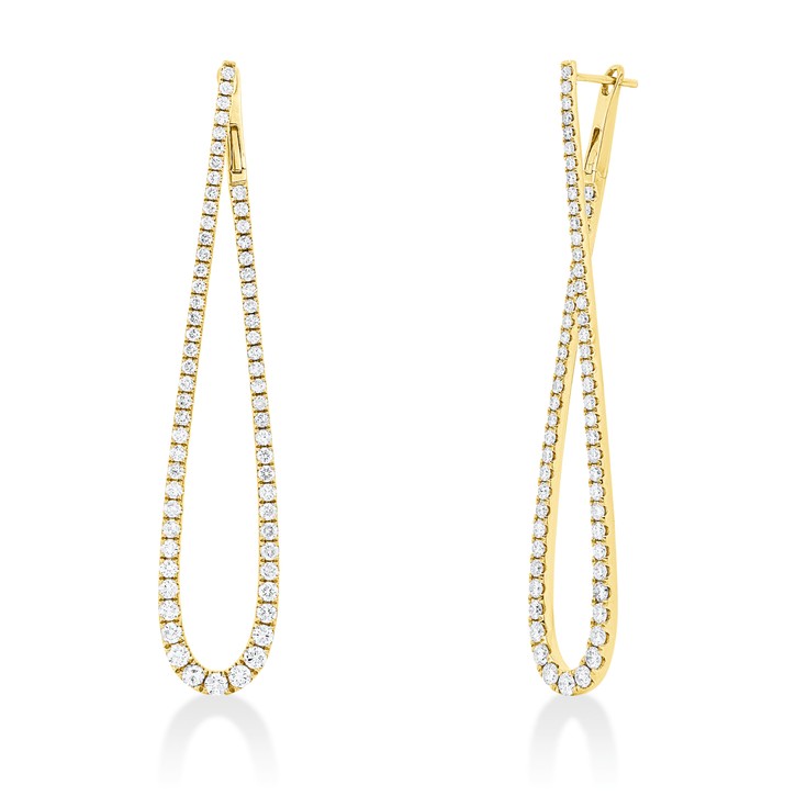 Creolen aus 750 Gelbgold 130 Brillanten 2.32ct