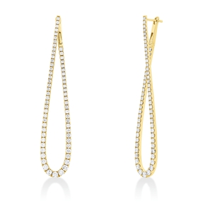 Creolen aus 750 Gold Gelbgold 130 Brillanten 2,32ct TW-SI