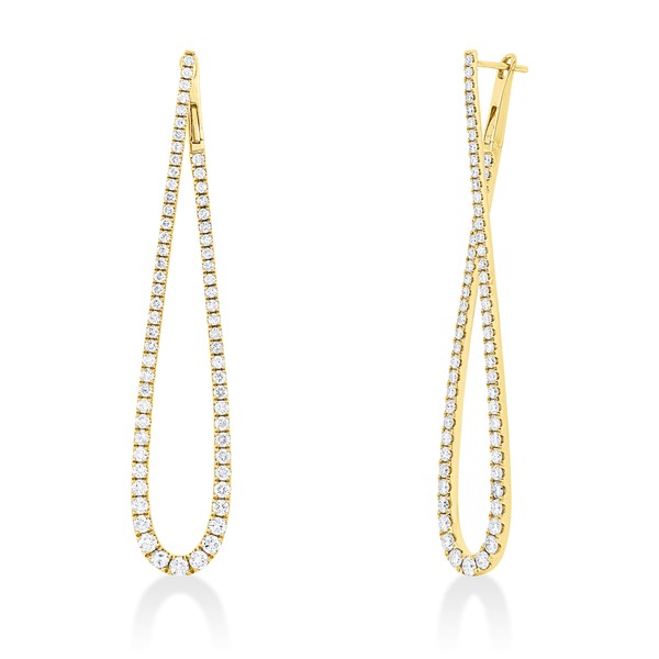 Creolen aus 750 Gelbgold 130 Brillanten 2.32ct