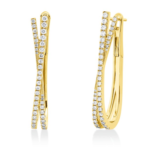 Creolen aus 750 Gelbgold 82 Brillanten 0.65ct