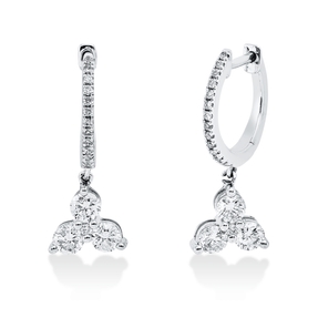 Creolen aus 750 Gold Weißgold 36 Brillanten 0,51ct TW-PI 17,4x7mm