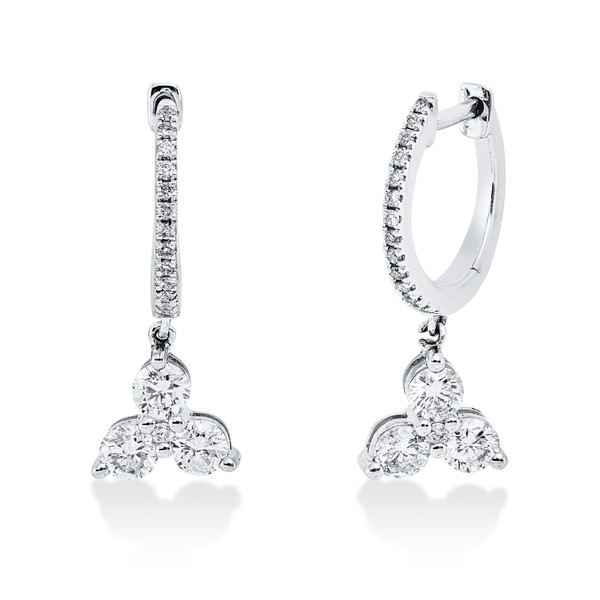 Creolen aus 750 Weißgold 36 Brillanten 0.51ct