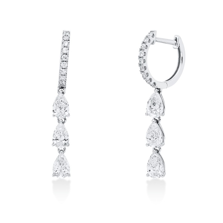 Creolen aus 750 Weißgold 24 Brillanten 1.65ct