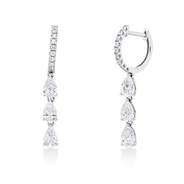 Creolen aus 750 Weißgold 24 Brillanten 1.65ct