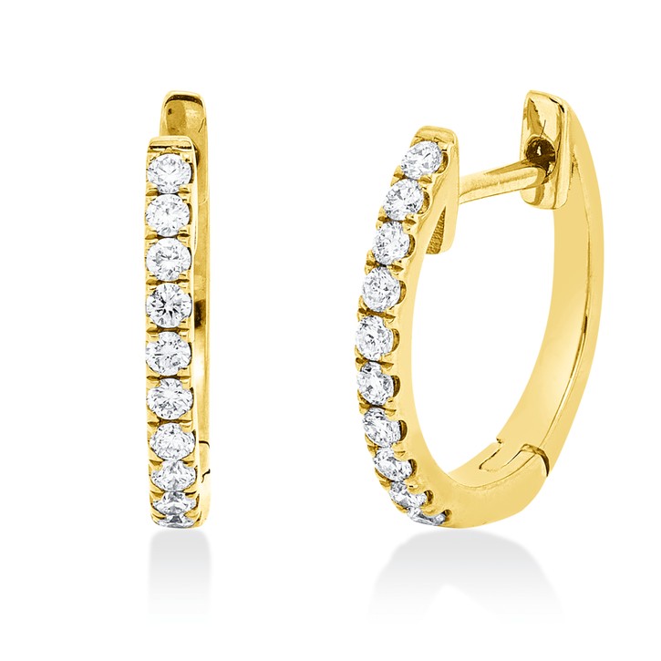 Creolen aus 750 Gelbgold 20 Brillanten 0.16ct