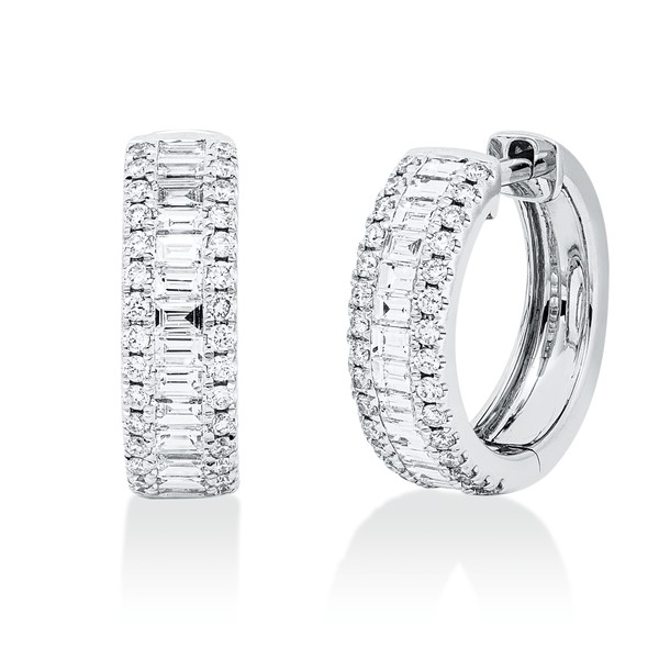 Creolen aus 750 Weißgold 88 Brillanten 0.91ct