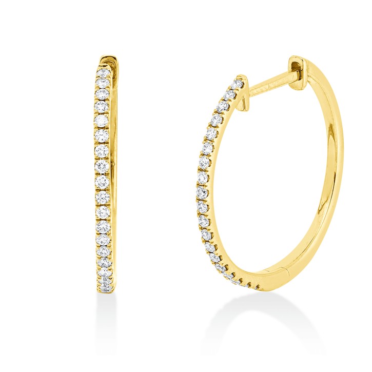 Creolen aus 750 Gelbgold 38 Brillanten 0.22ct