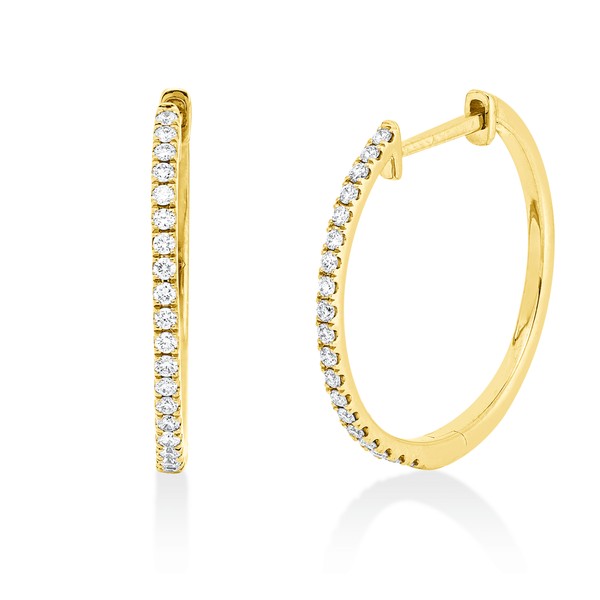 Creolen aus 750 Gelbgold 38 Brillanten 0.22ct