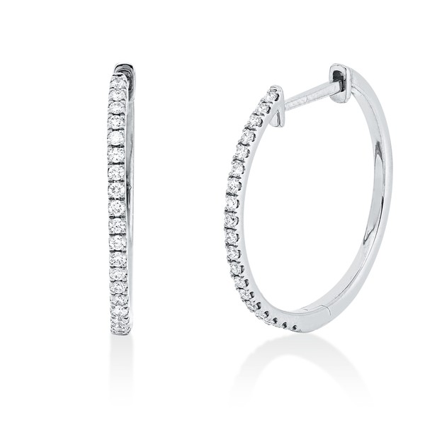 Creolen aus 750 Weißgold 38 Brillanten 0.22ct