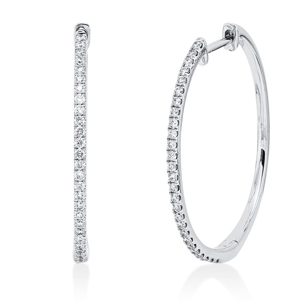 Creolen aus 750 Weißgold 54 Brillanten 0.32ct