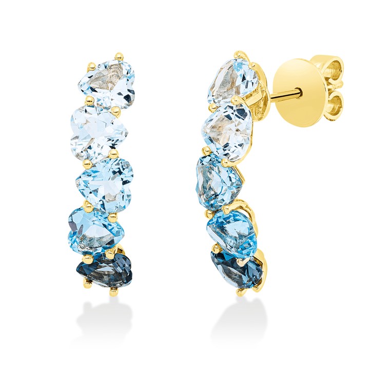 Ohrstecker aus 750 Gelbgold 10 Topase