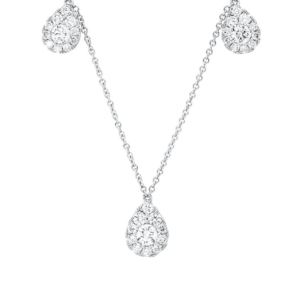 Collier aus 750 Weißgold 33 Brillanten 0.66ct