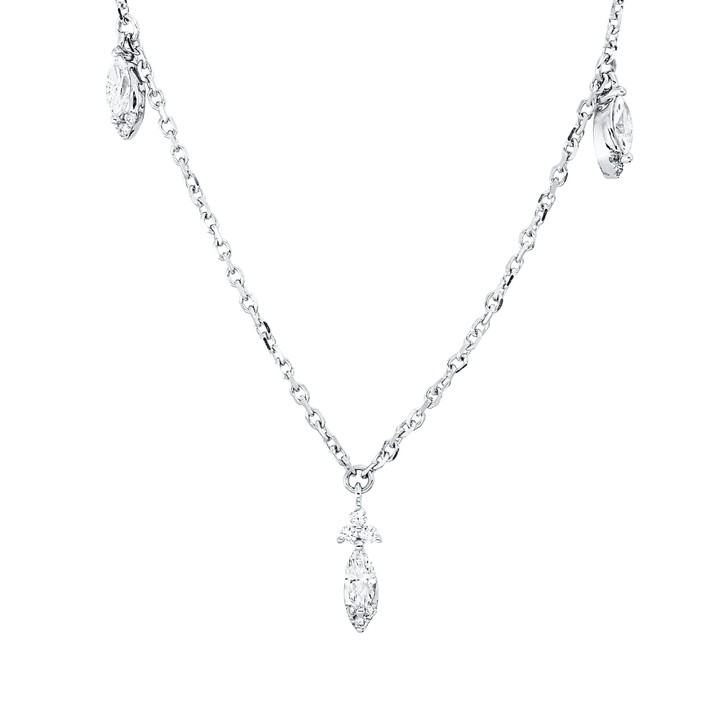 Collier aus 750 Weißgold 23 Brillanten 0.31ct