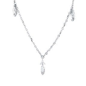 Collier aus 750 Gold Weißgold 23 Diamanten 0,31ct TW-SI L:45cm