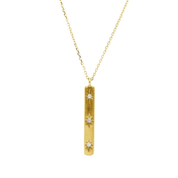 Collier aus 750 Gelbgold 3 Brillanten 0.04ct