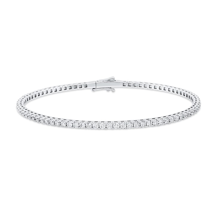 Armreif aus 750 Weißgold 78 Brillanten 2ct