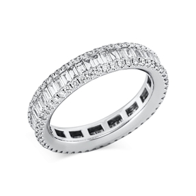 Ring aus 750 Gold Weißgold 153 Diamanten 1,64ct B:4,5mm