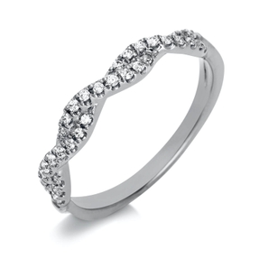 Ring aus 750 Gold Weißgold 33 Brillanten 0,14ct TW-SI B:3,1mm