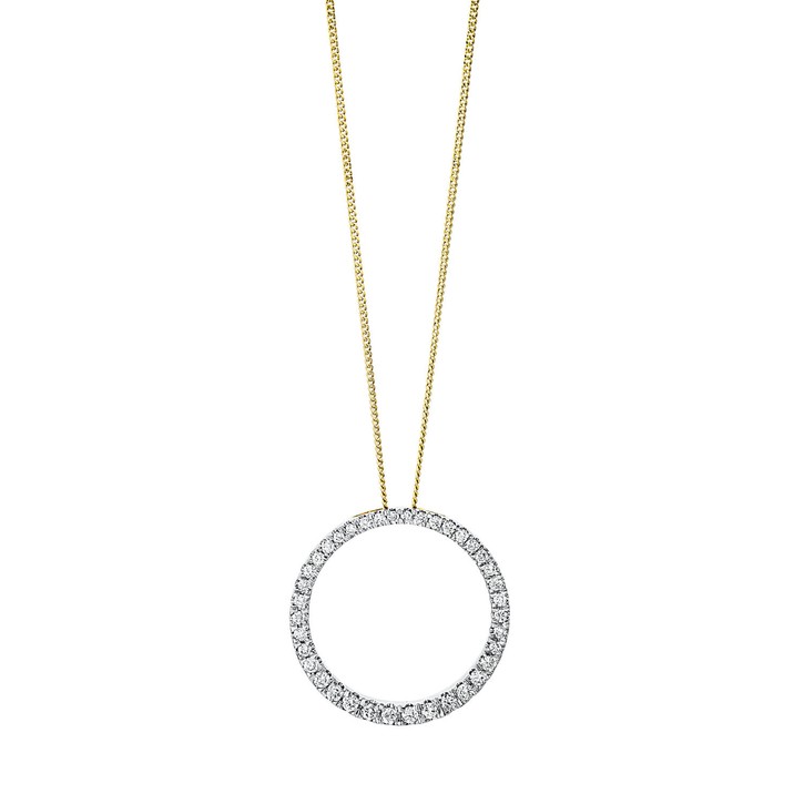 Collier aus 750 Gelbgold 38 Brillanten 0.5ct