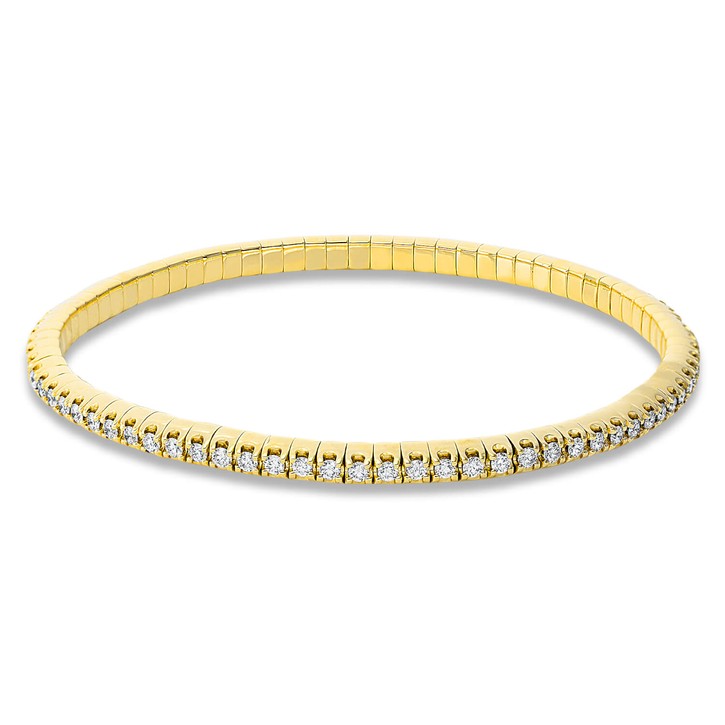 Armband Flex-Band aus 750 Gelbgold 79 Brillanten 1.36ct