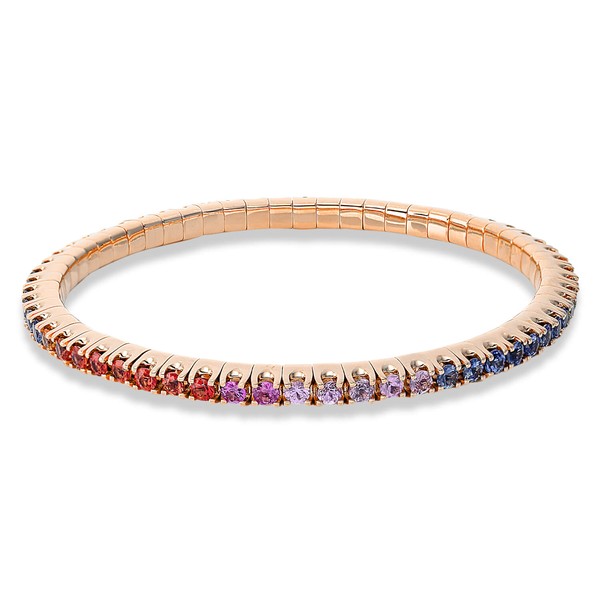 Armband Flex-Band aus 750 Rotgold 60 Saphire