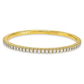 Armband Flex-Band aus 750 Gold Gelbgold 69 Brillanten 3,07ct TW-SI B:3,6mm