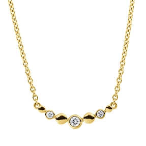 Collier aus 750 Gold Gelbgold 3 Brillanten 0,06ct TW-SI L:45,7cm Collier aus 750 Gold Gelbgold 3 Brillanten 0,06ct TW-SI L:45,7cm