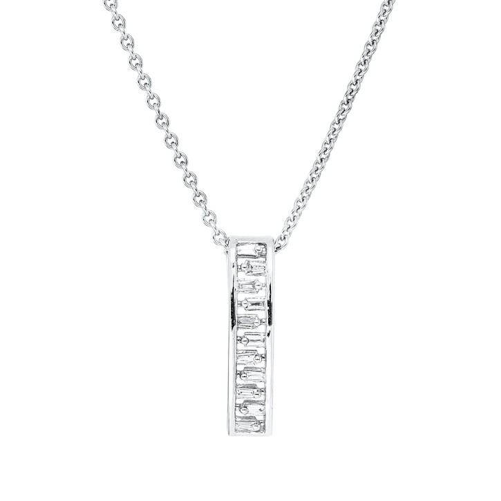 Collier aus 750 Weißgold 11 Diamanten 0.1ct