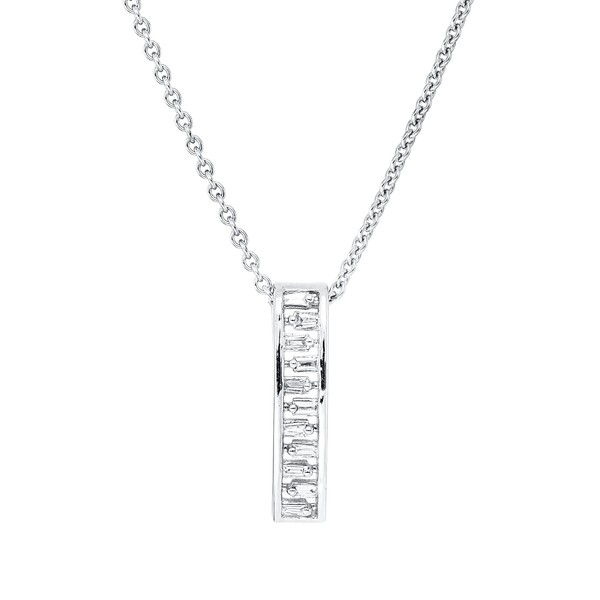 Collier aus 750 Weißgold 11 Diamanten 0.1ct