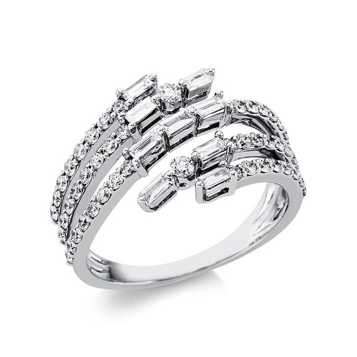 Ring aus 585 Weißgold 59 Brillanten 0.91ct