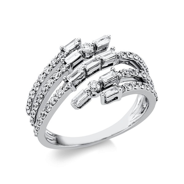 Ring aus 585 Weißgold 59 Brillanten 0.91ct