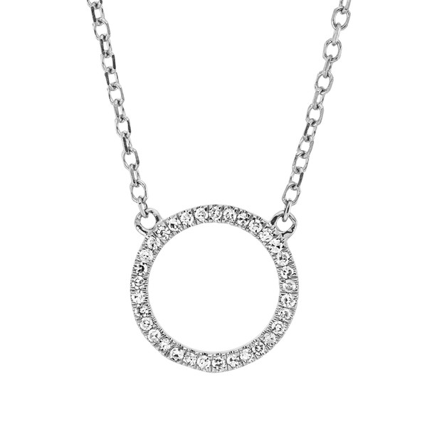 Collier Kreis aus 750 Weißgold 33 Diamanten 0.05ct