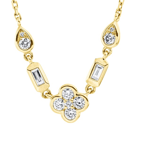 Collier aus 750 Gelbgold 11 Diamanten 0.33ct