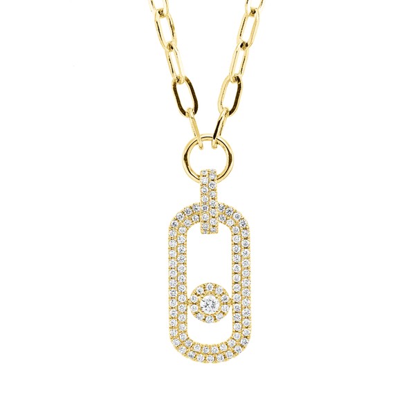 Pavé Collier aus 750 Gelbgold 101 Brillanten 0.65ct