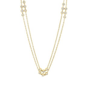 Collier aus 750 Gold Gelbgold 36 Brillanten 1,91ct TW-SI L:92cm