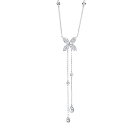 Collier aus 585 Gold Weißgold 42 Diamanten 0,94ct TW-SI L:45,7cm