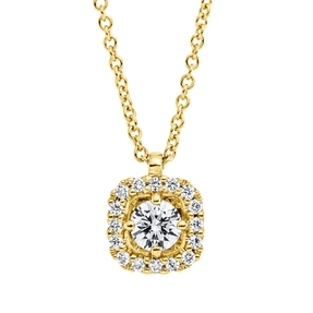 Collier aus 750 Gold Gelbgold 17 Brillanten 0,18ct TW-SI L:42cm